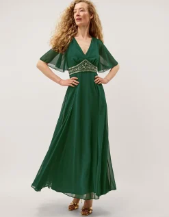 Sienna Embellished Maxi Dress Green