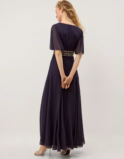 Sienna Embellished Maxi Dress Blue