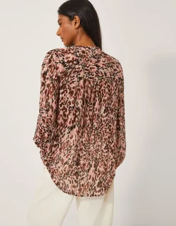 Sisi Animal Print Blouse Pink