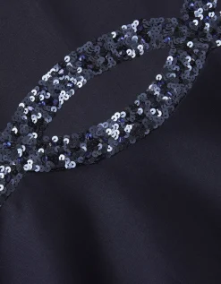 Sleeveless Sequin Prom Dress Blue