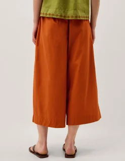 Sofia Cropped Wide Leg Trousers Orange