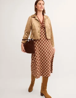 Sofia Faux Suede Jacket Ivory