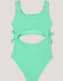 Starfish Imprint Cut Out Swimsuit Green