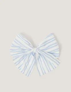 Stripe Bow Hair Clip