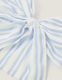 Stripe Bow Hair Clip