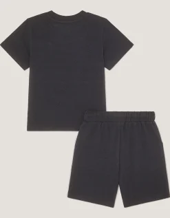 Stripe Jersey T-Shirt & Shorts Set Blue