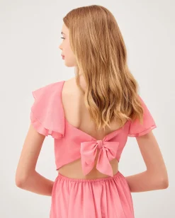 Sully Tie Back Prom Dress Orange