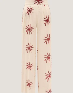 Sunnie Wide Leg Beach Trousers Ivory