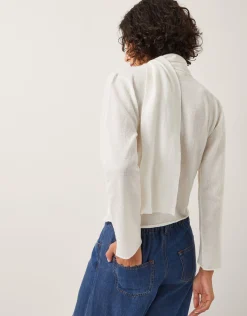 Suri Sheer Wrap Blouse Ivory