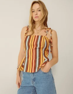 Sydney Stripe Cami Top Yellow
