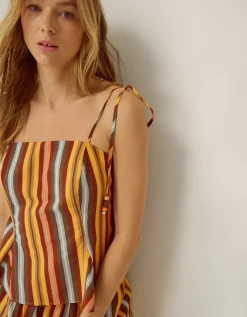 Sydney Stripe Cami Top Yellow
