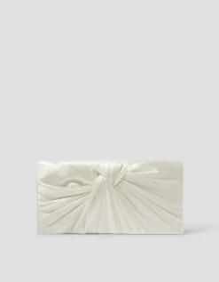Talia Twisted Satin Clutch Bag