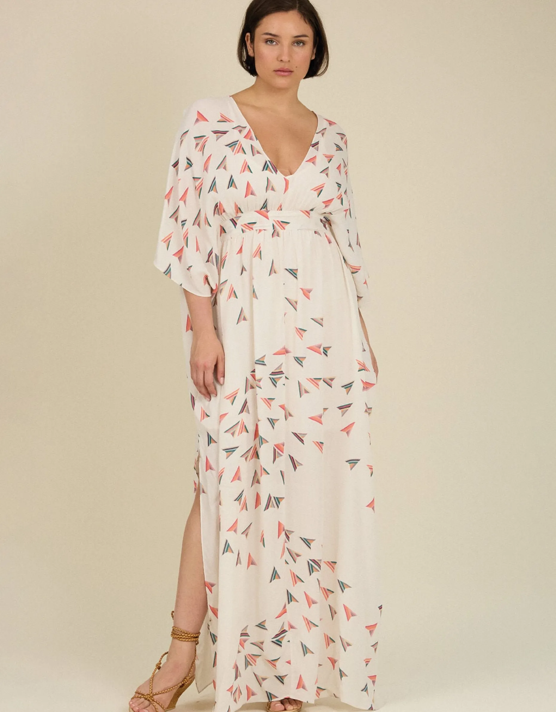 Tallulah and Hope Salina Kaftan White