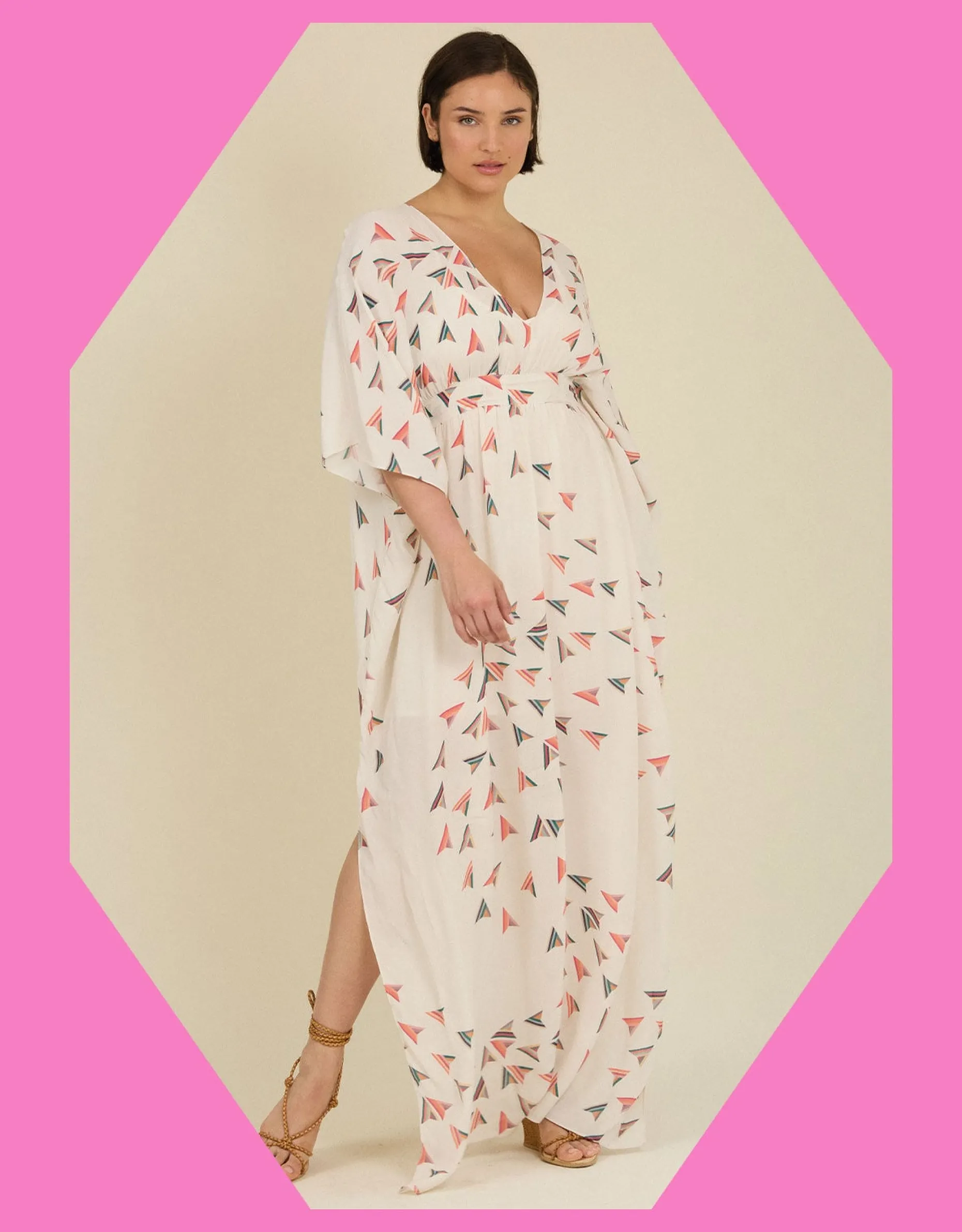 Tallulah and Hope Salina Kaftan White