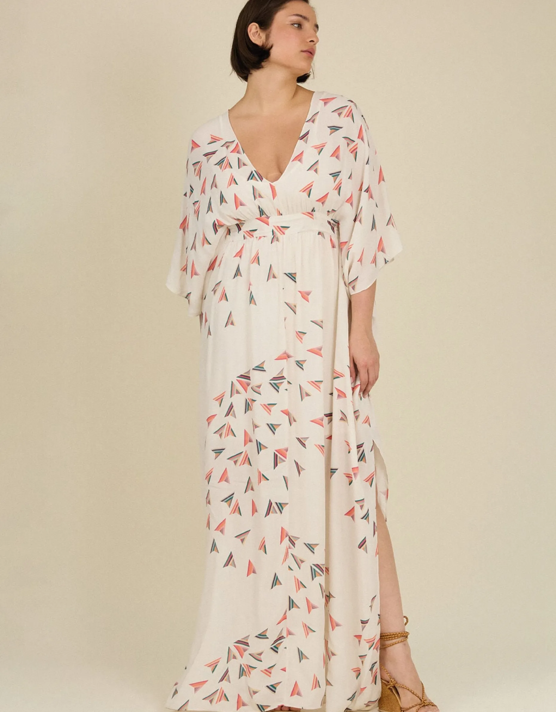 Tallulah and Hope Salina Kaftan White