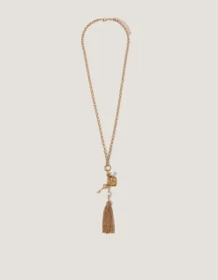 Tassel Heart Charm Necklace
