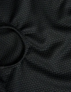 Texture Cut-Out Swimsuit Black