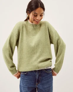 Tori Oversized Tipped Jumper Green