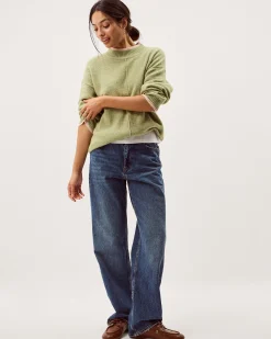 Tori Oversized Tipped Jumper Green