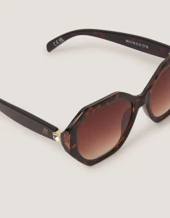 Tort Hexagonal Sunglasses