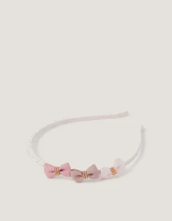 Triple Bow Pearl Hairband