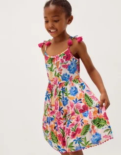 Tropical Print Jersey Dress Multi