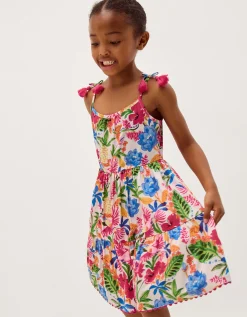 Tropical Print Jersey Dress Multi