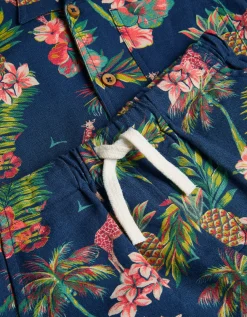 Tropical Print Shirt and Shorts Set Multi