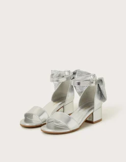 Two-Part Bow Heels Silver
