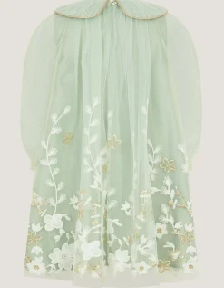 Veronica Floral Tulle Party Dress Green