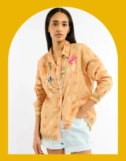 Wild Charlie Jacquard Shirt Orange