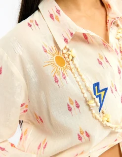 Wild Charlie Jacquard Shirt White