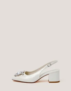Wynn Pearl Slingback Heels Ivory