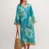 Yasmin Floral Print Midi Kaftan