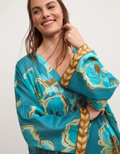 Yasmin Floral Print Midi Kaftan