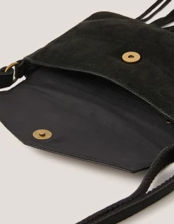 Zora Suede Fringe Crossbody Bag
